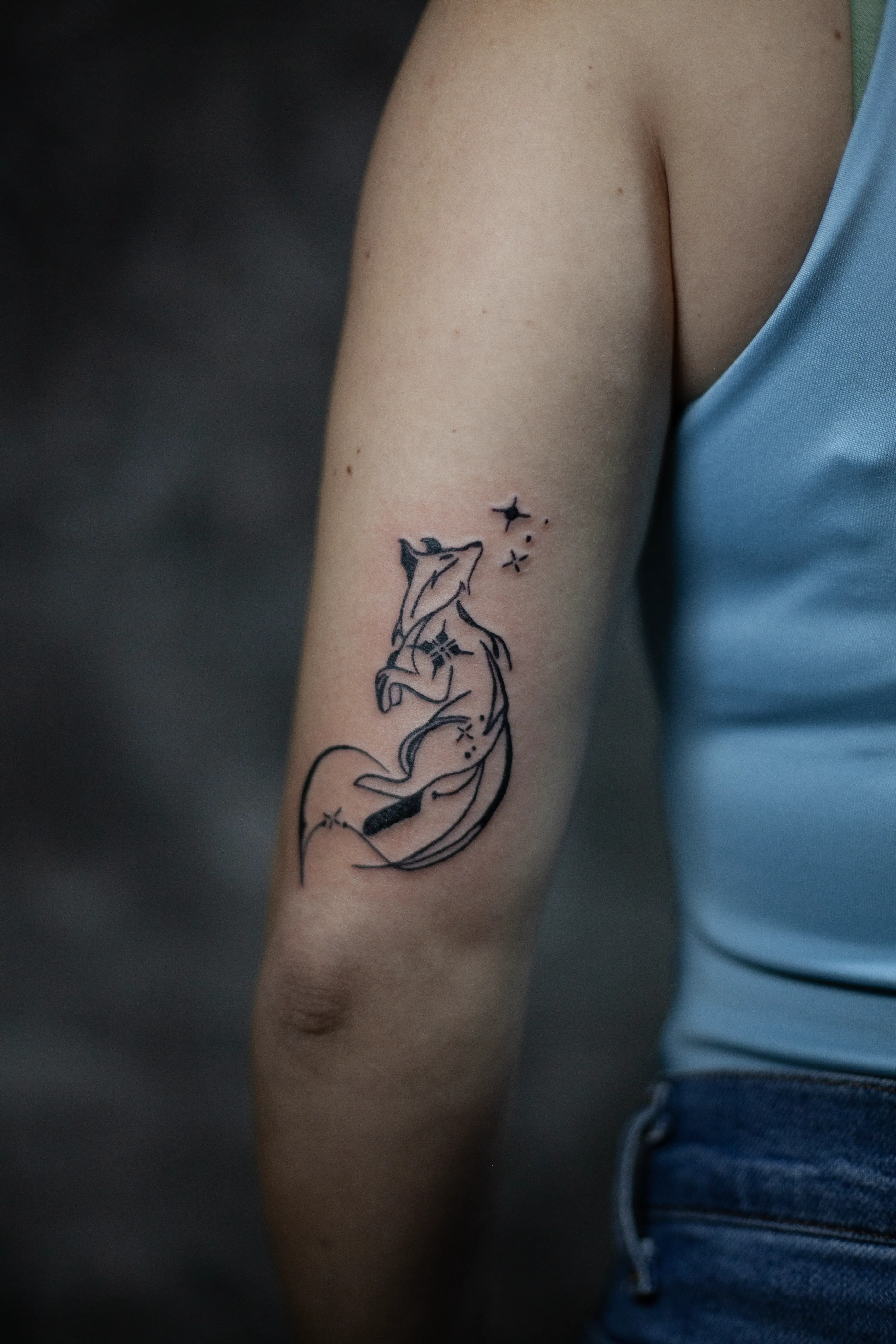 Tetovaža Lisica - Fine Line & Minimal - Eternal Art Tattoo Studio Loznica